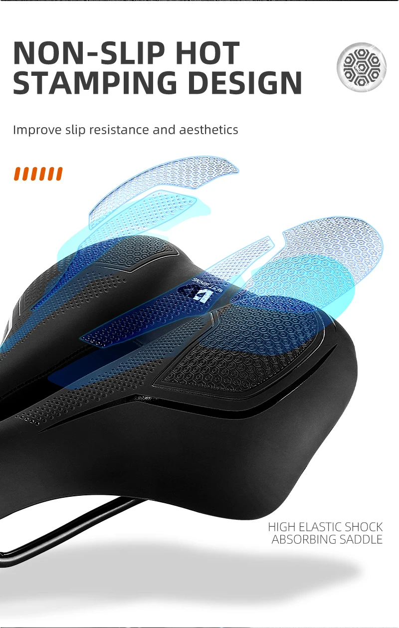 WEST BIKING Bicycle Saddle MTB Road Bike Hollow Breathable Seat Cushion Waterproof Soft Shock Absorption Cycling Saddle Parts