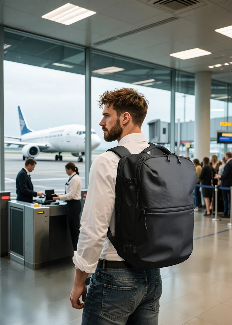BANGE Anti-Theft Cabin Bag Wet And Dry Separation Travel Backpack for Men Women Hand Luggage 15.6 inch Laptop Backpacks for Male
