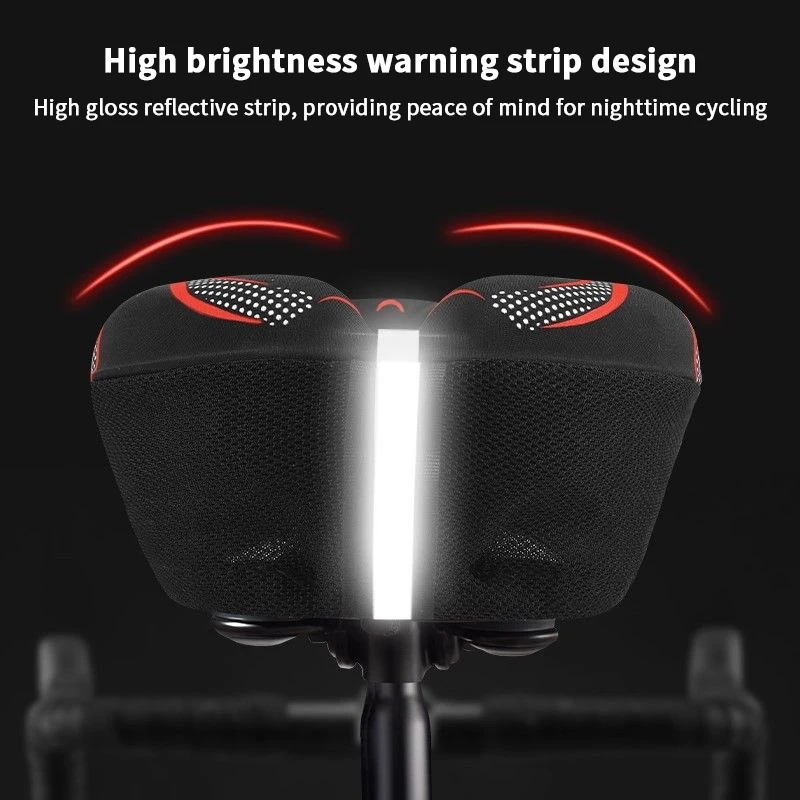 Bike Seat Cushion, Silicone Gel Padded Saddle Cover Bike Seat Cover For Men Women, Adjustable Soft Padding Bicycle Seat Cushion