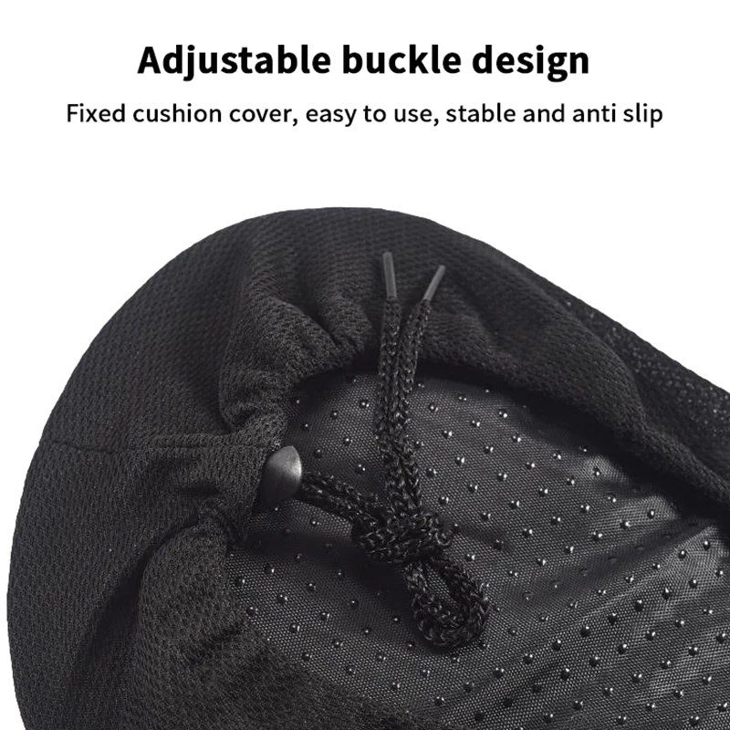 Bike Seat Cushion, Silicone Gel Padded Saddle Cover Bike Seat Cover For Men Women, Adjustable Soft Padding Bicycle Seat Cushion