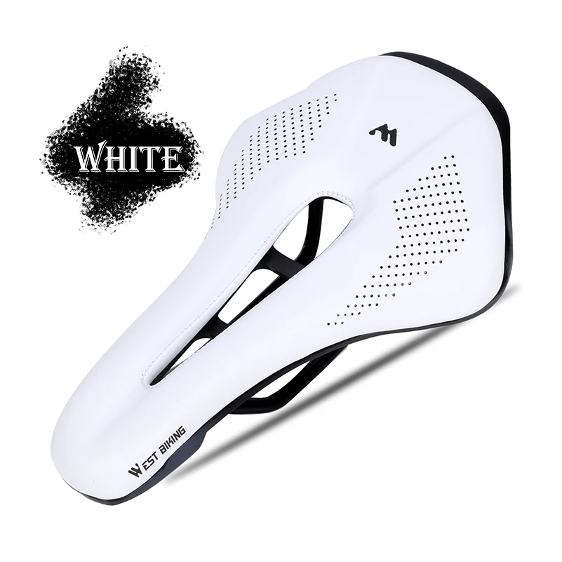 WEST BIKING Thickened Bike Saddle Dual Shock Balls Comfort Hollow Non-Slip Soft Cushion For MTB Road Bike Cycling Accessories