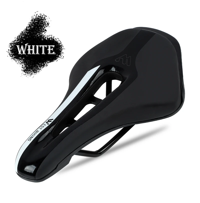 WEST BIKING Thickened Bike Saddle Dual Shock Balls Comfort Hollow Non-Slip Soft Cushion For MTB Road Bike Cycling Accessories