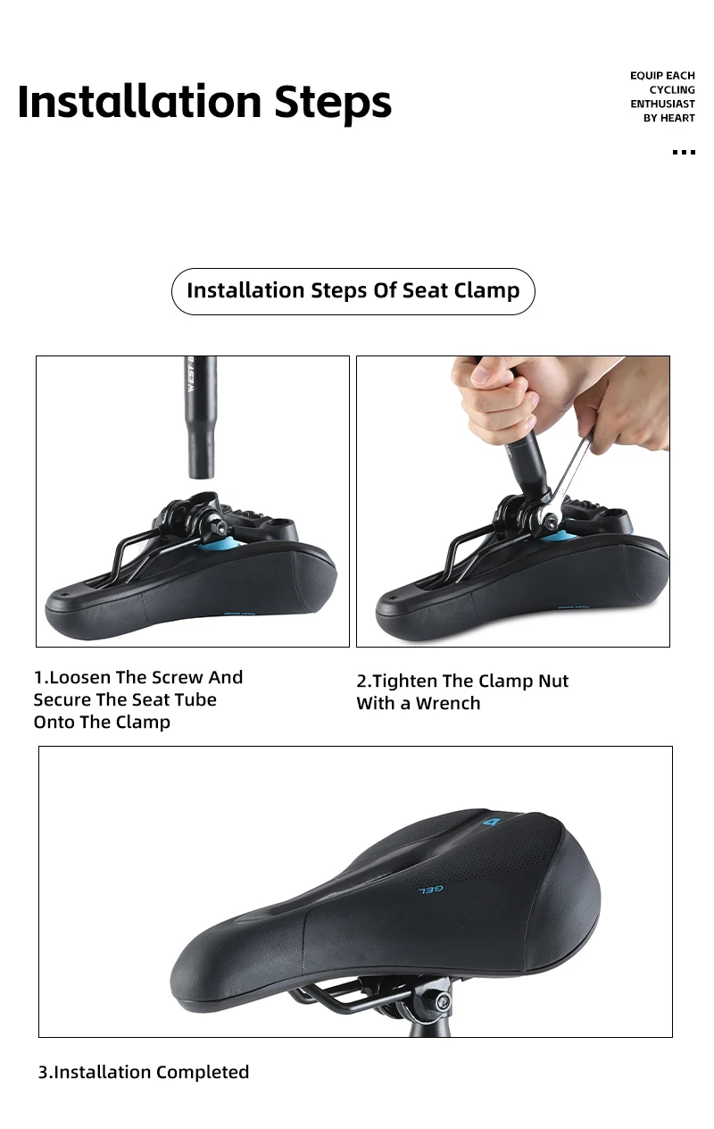 WEST BIKING Thickened Bike Saddle Dual Shock Balls Comfort Hollow Non-Slip Soft Cushion For MTB Road Bike Cycling Accessories