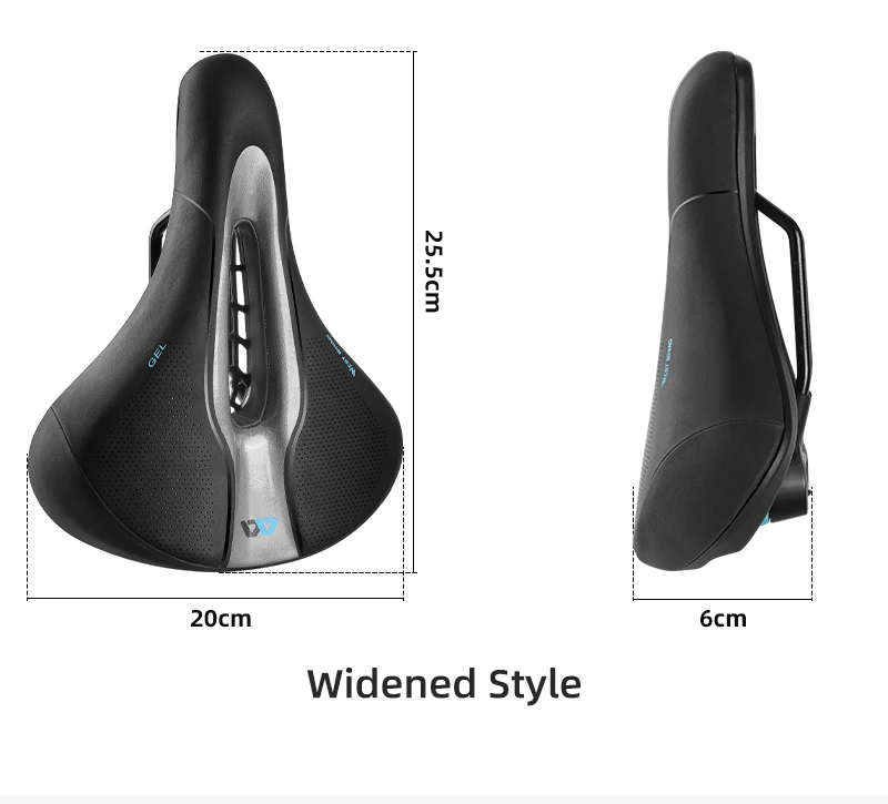 WEST BIKING Thickened Bike Saddle Dual Shock Balls Comfort Hollow Non-Slip Soft Cushion For MTB Road Bike Cycling Accessories