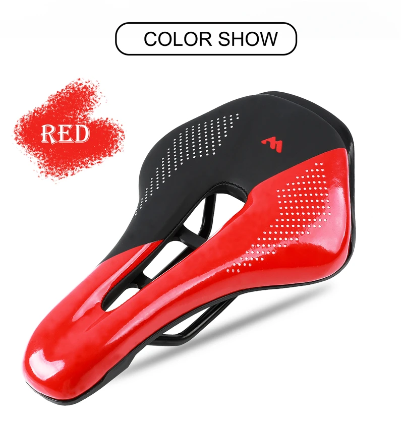 WEST BIKING Thickened Bike Saddle Dual Shock Balls Comfort Hollow Non-Slip Soft Cushion For MTB Road Bike Cycling Accessories