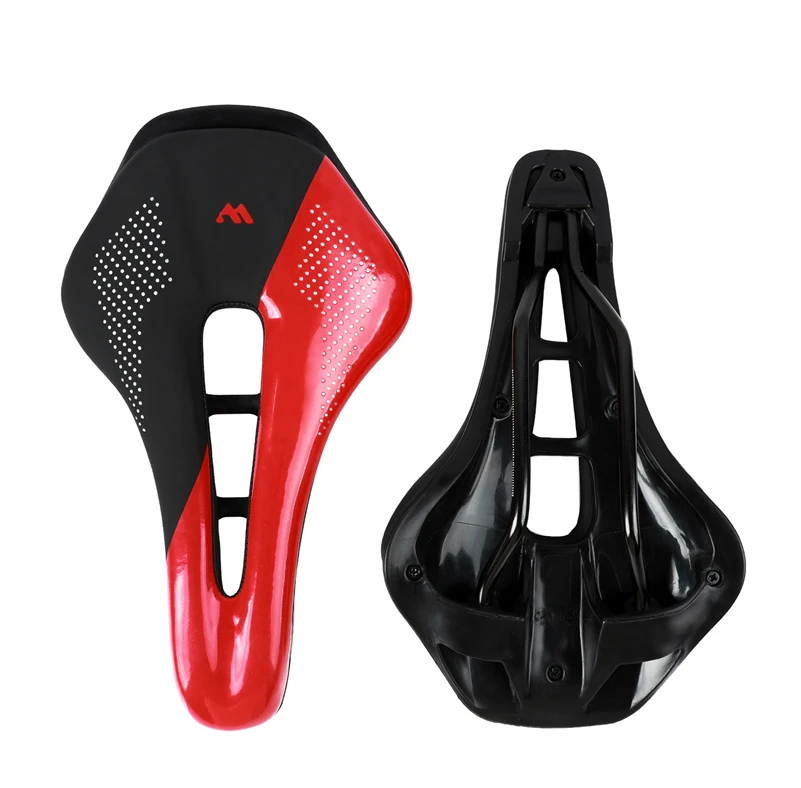 WEST BIKING Thickened Bike Saddle Dual Shock Balls Comfort Hollow Non-Slip Soft Cushion For MTB Road Bike Cycling Accessories
