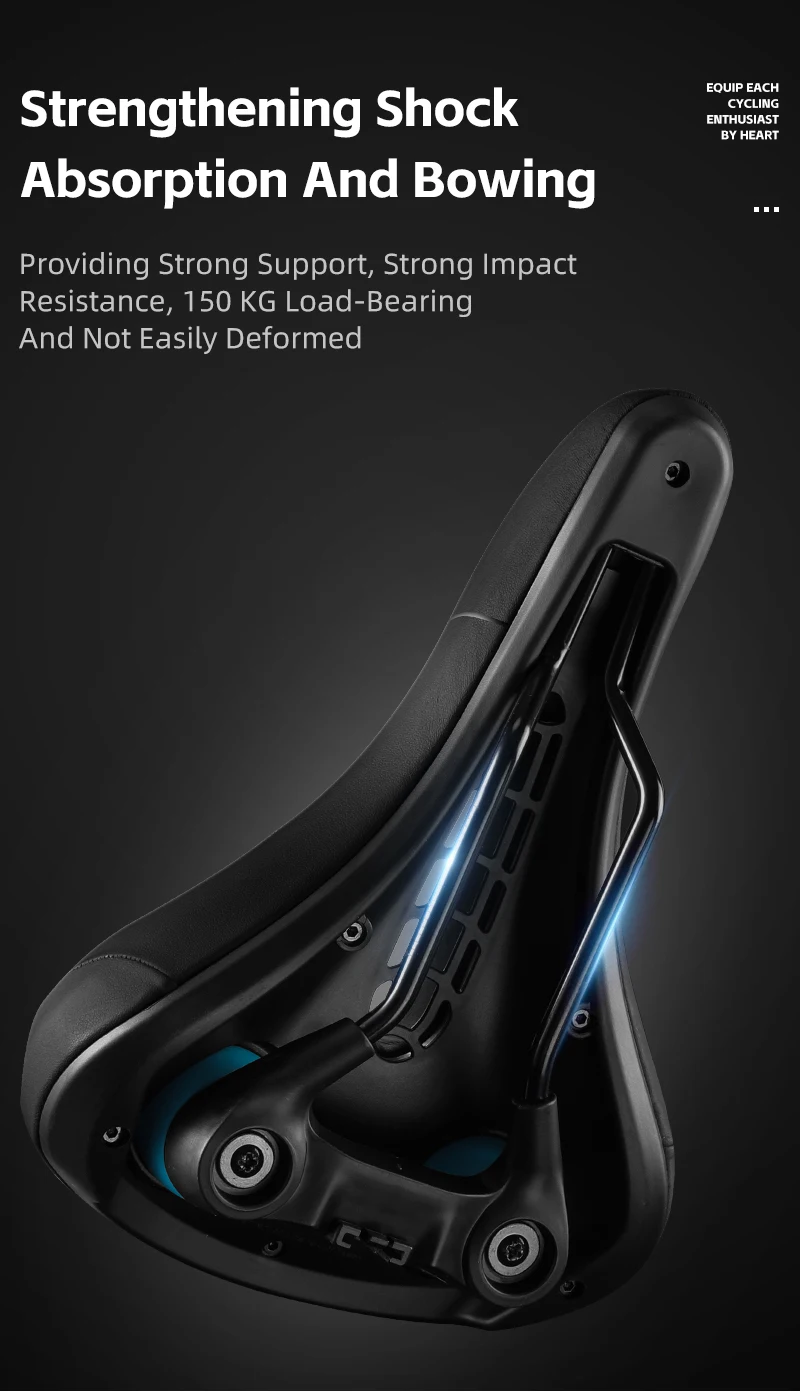 WEST BIKING Thickened Bike Saddle Dual Shock Balls Comfort Hollow Non-Slip Soft Cushion For MTB Road Bike Cycling Accessories