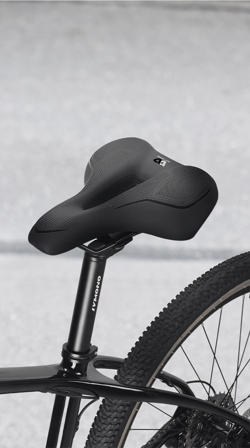 WEST BIKING Thickened Bike Saddle Dual Shock Balls Comfort Hollow Non-Slip Soft Cushion For MTB Road Bike Cycling Accessories