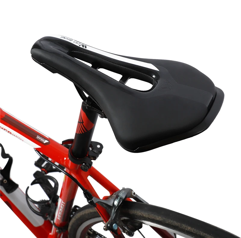 WEST BIKING Thickened Bike Saddle Dual Shock Balls Comfort Hollow Non-Slip Soft Cushion For MTB Road Bike Cycling Accessories