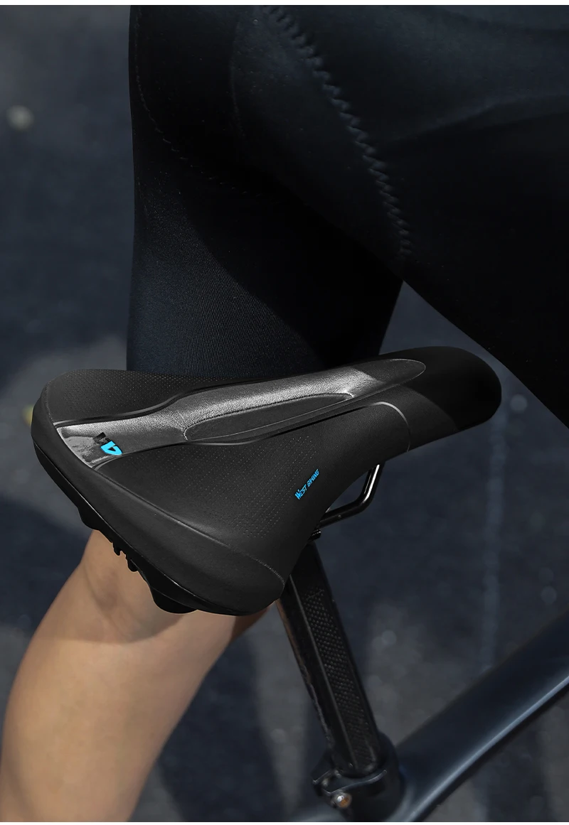 WEST BIKING Thickened Bike Saddle Dual Shock Balls Comfort Hollow Non-Slip Soft Cushion For MTB Road Bike Cycling Accessories