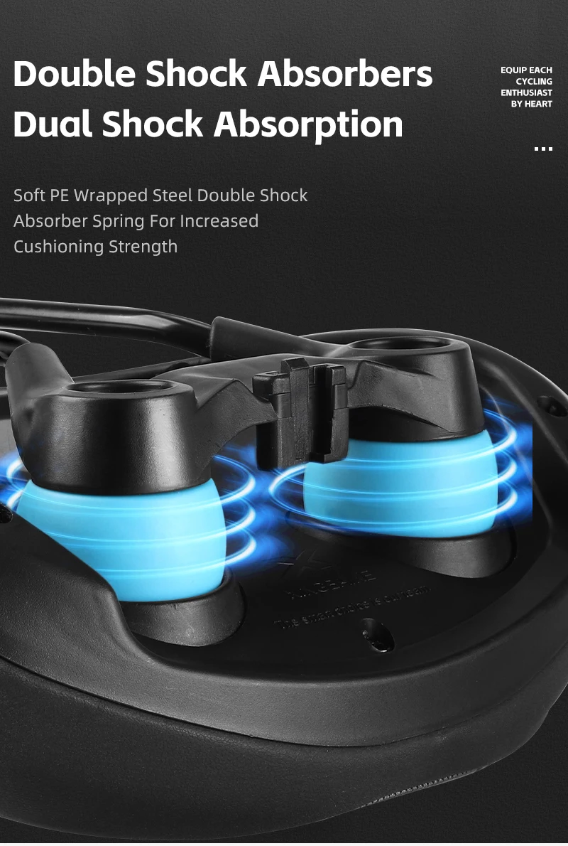 WEST BIKING Thickened Bike Saddle Dual Shock Balls Comfort Hollow Non-Slip Soft Cushion For MTB Road Bike Cycling Accessories