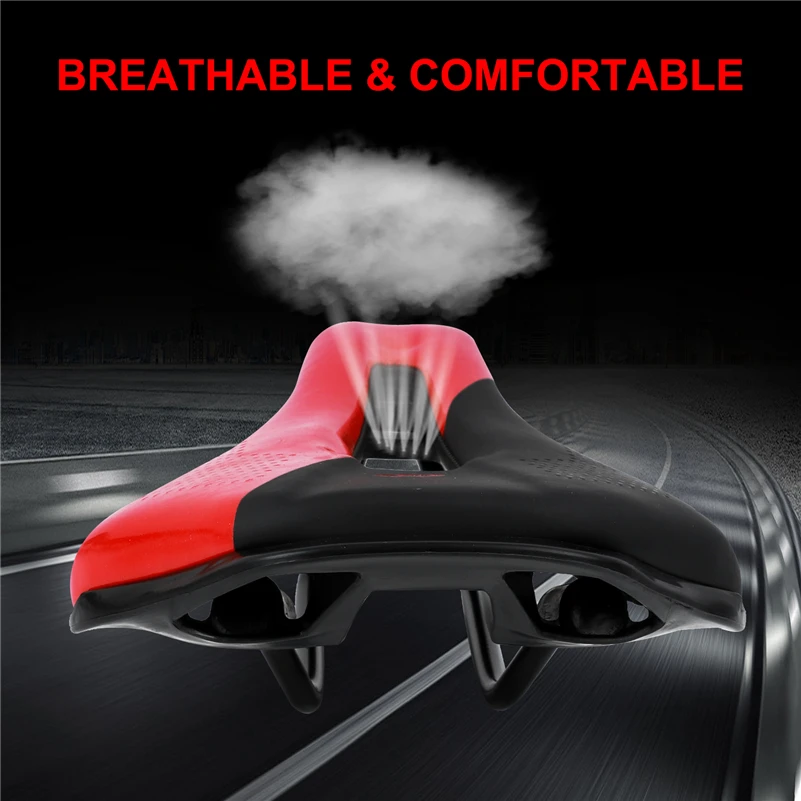 WEST BIKING Thickened Bike Saddle Dual Shock Balls Comfort Hollow Non-Slip Soft Cushion For MTB Road Bike Cycling Accessories