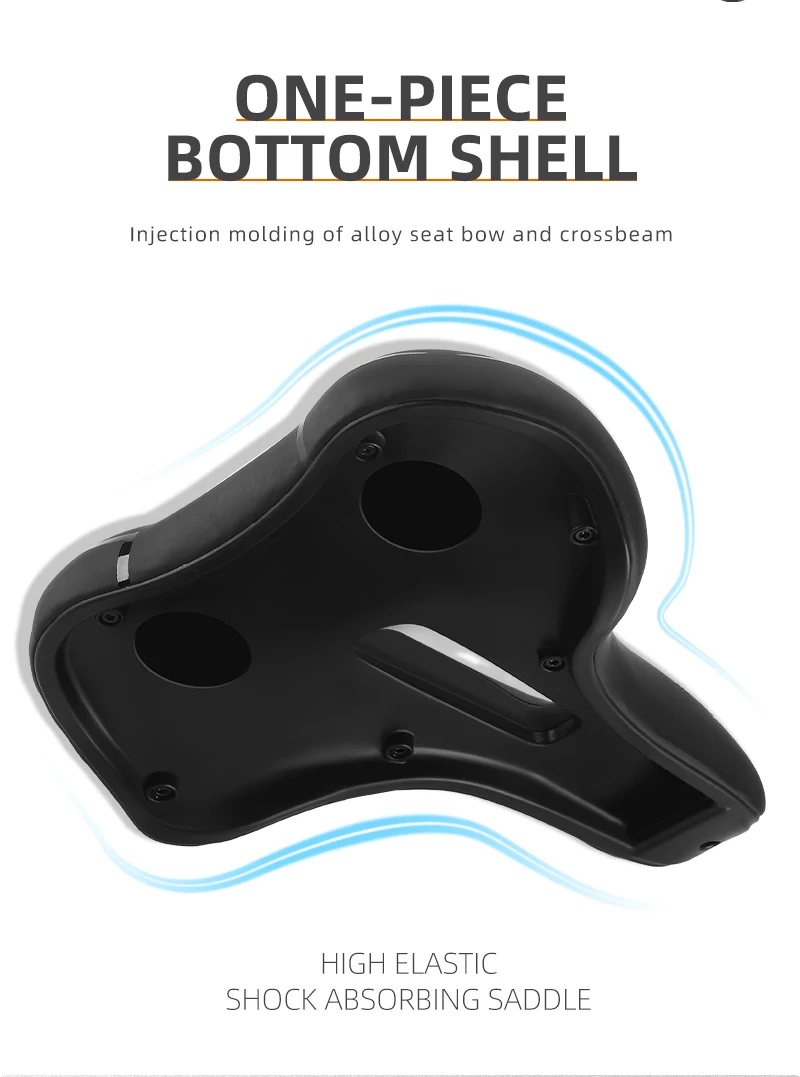 WEST BIKING Thickened Bike Saddle Dual Shock Balls Comfort Hollow Non-Slip Soft Cushion For MTB Road Bike Cycling Accessories