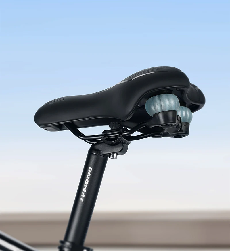 WEST BIKING Thickened Bike Saddle Dual Shock Balls Comfort Hollow Non-Slip Soft Cushion For MTB Road Bike Cycling Accessories