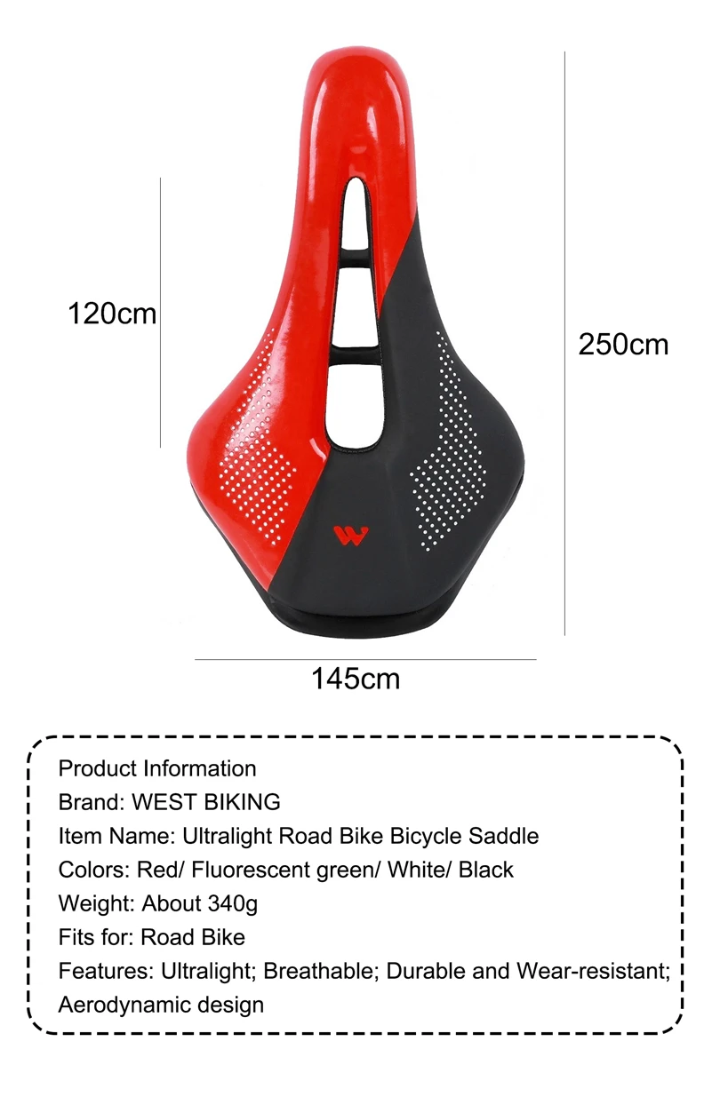 WEST BIKING Thickened Bike Saddle Dual Shock Balls Comfort Hollow Non-Slip Soft Cushion For MTB Road Bike Cycling Accessories
