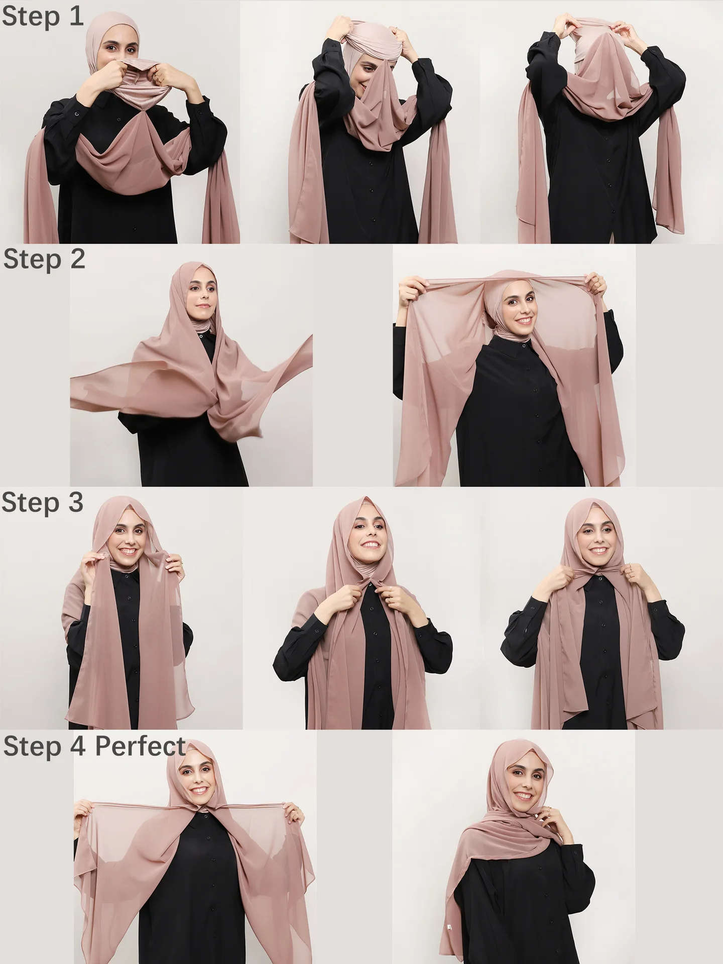 Newest Instant Chiffon Hijab With Magnetic Buckle Solid Color Woman Muslim Hijab Scarf Islamic Turban Fashion Headband Shawl