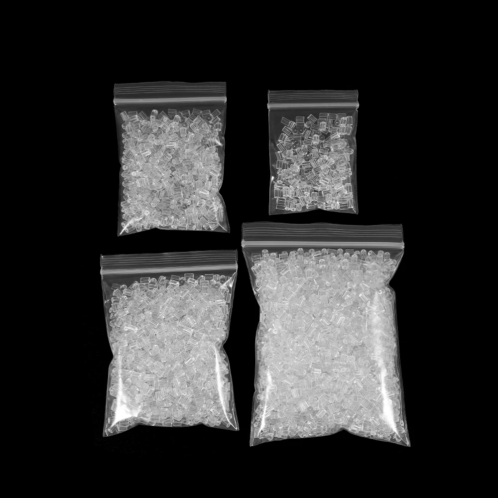 200-1000pcs/lot Soft Silicone Rubber Earrings Bullet Plastic Ear Plugging/blocked Earring Back DIY Jewelry Accessories