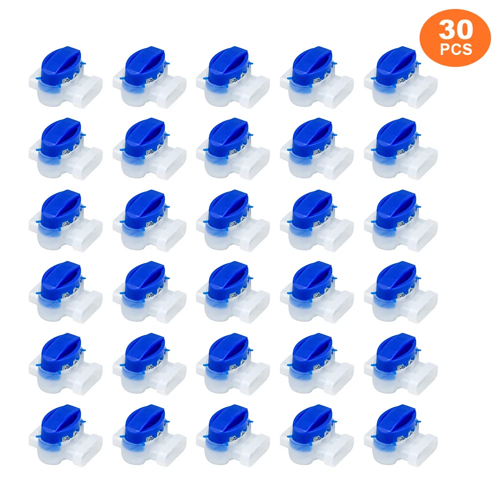 10-100pcs Waterproof Cable Clamps Wire Connectors For Garden Auto Lawn Mower 3 Pore Terminal Blocks Robotic Lawnmower Connectors
