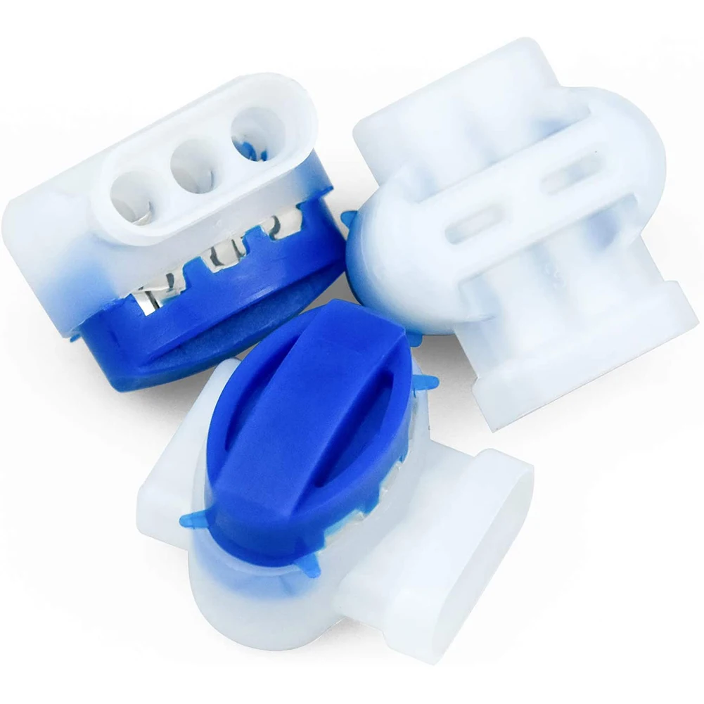 10-100pcs Waterproof Cable Clamps Wire Connectors For Garden Auto Lawn Mower 3 Pore Terminal Blocks Robotic Lawnmower Connectors