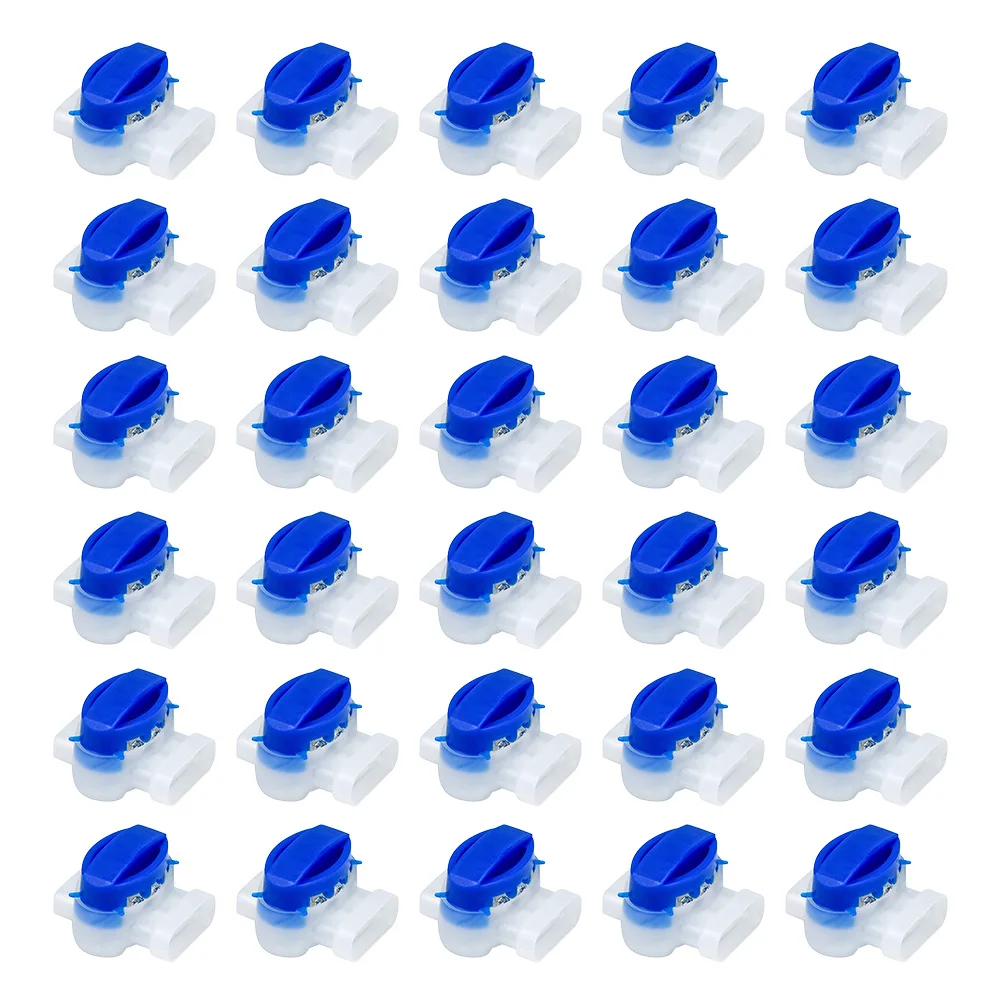 10-100pcs Waterproof Cable Clamps Wire Connectors For Garden Auto Lawn Mower 3 Pore Terminal Blocks Robotic Lawnmower Connectors