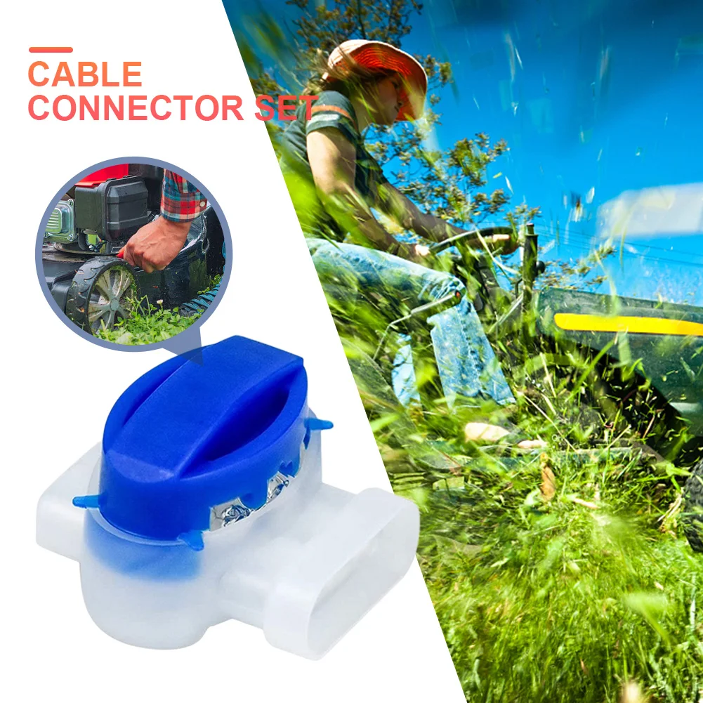 10-100pcs Waterproof Cable Clamps Wire Connectors For Garden Auto Lawn Mower 3 Pore Terminal Blocks Robotic Lawnmower Connectors