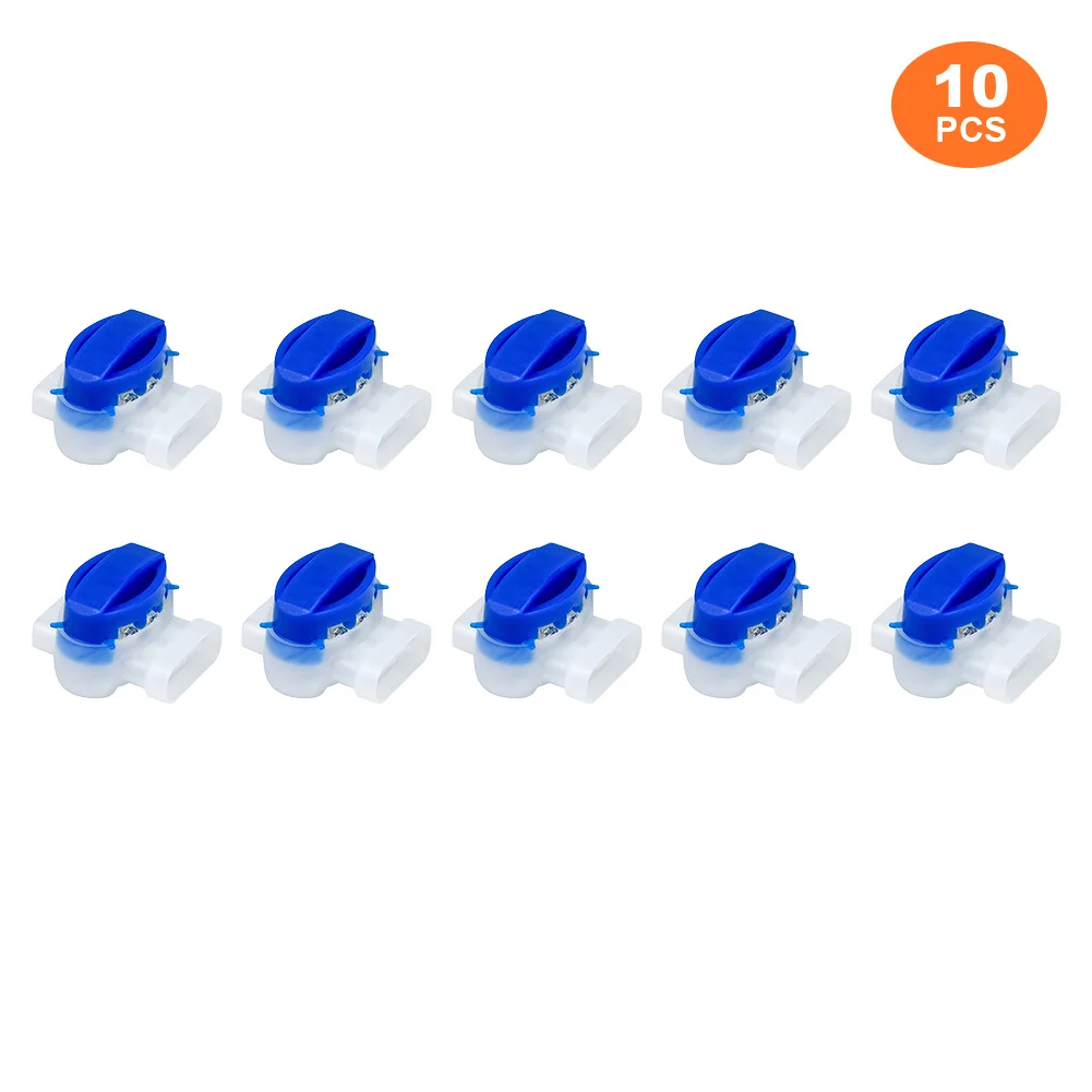 10-100pcs Waterproof Cable Clamps Wire Connectors For Garden Auto Lawn Mower 3 Pore Terminal Blocks Robotic Lawnmower Connectors