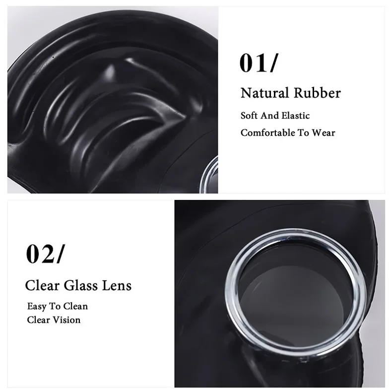 New Red Black Full Head Gas Mask Respirator Natural Rubber Ghost Mask Chemical Mask For Painting Spray Pesticide Halloween