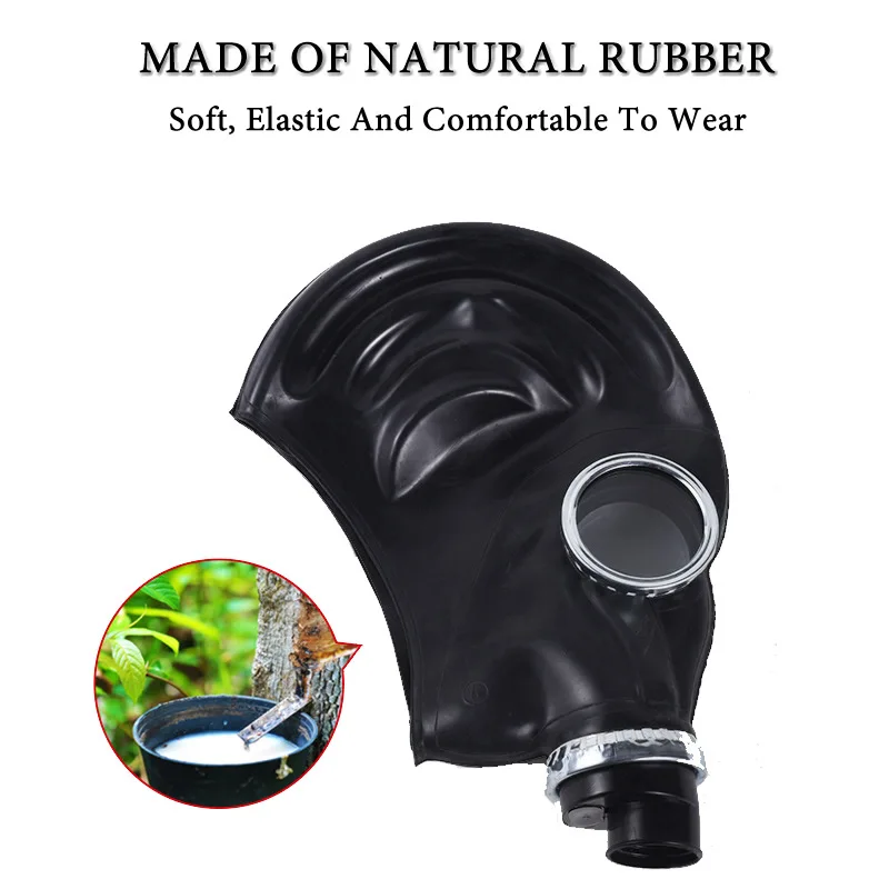 New Red Black Full Head Gas Mask Respirator Natural Rubber Ghost Mask Chemical Mask For Painting Spray Pesticide Halloween