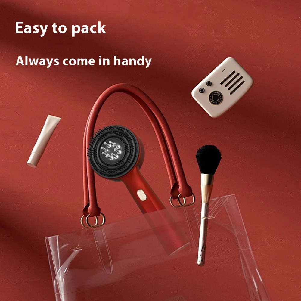 Scalp Massage Comb with Red Light, Electric Hair Scalp Massager with 3 Modes, Rechargeable 6ml Serum Applicator Tool