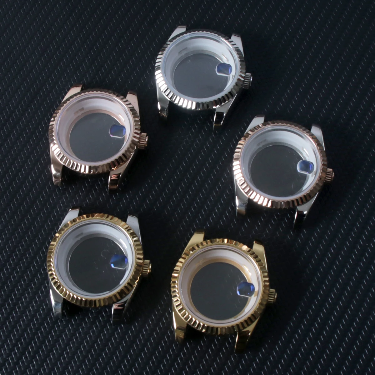 39mm For 8285 Movement Watch Accessories Fit 31mm Dail Watch Case Stainless Steel Men Automatic Watch Sapphire Glass Suitable