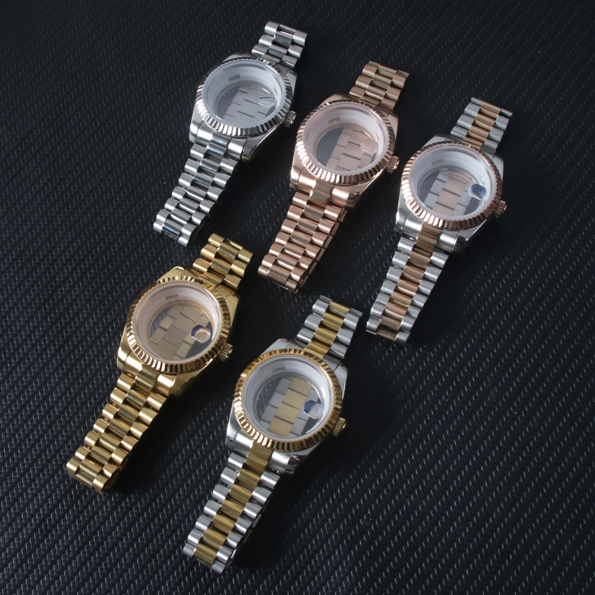 39mm For 8285 Movement Watch Accessories Fit 31mm Dail Watch Case Stainless Steel Men Automatic Watch Sapphire Glass Suitable