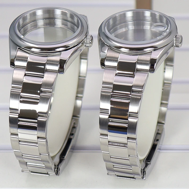 36mm 40mm Watch Case Bracelets Sapphire Glass Parts For Seiko nh35 nh36 Miyota 8215 Movement 28.5mm Dial Stainless Steel oyster