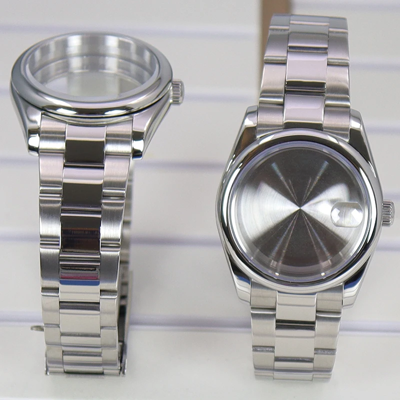 36mm 40mm Watch Case Bracelets Sapphire Glass Parts For Seiko nh35 nh36 Miyota 8215 Movement 28.5mm Dial Stainless Steel oyster