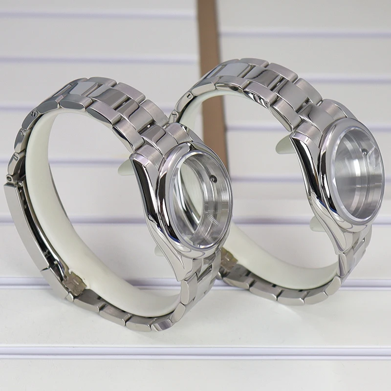 36mm 40mm Watch Case Bracelets Sapphire Glass Parts For Seiko nh35 nh36 Miyota 8215 Movement 28.5mm Dial Stainless Steel oyster