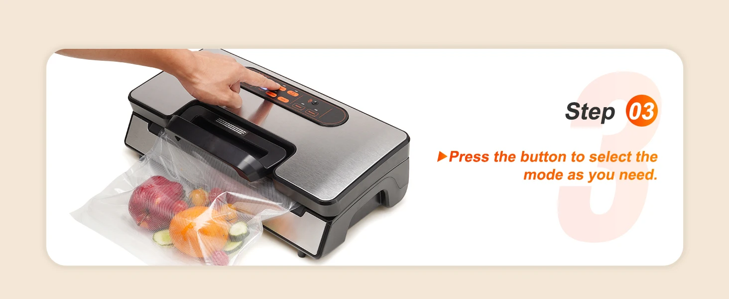 SucceBuy 90Kpa 130W Vacuum Sealer Food Packaging Machine with Free 10pcs Vacuum bags for Household Kitchen Vacuum Food Sealing