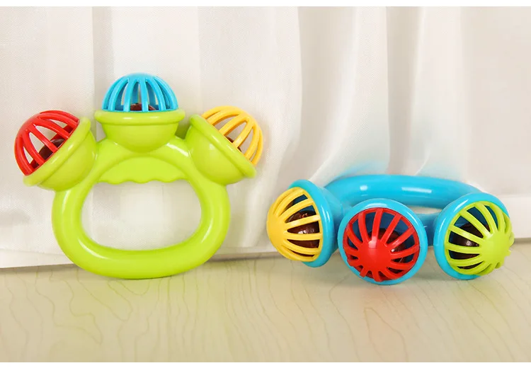 1-4PCS Baby Hand Rattle Ball Toy Newborn Grasping Hand Bell Sensory Toy Kids Safety Materials Toys for 0-24 Months Baby Children
