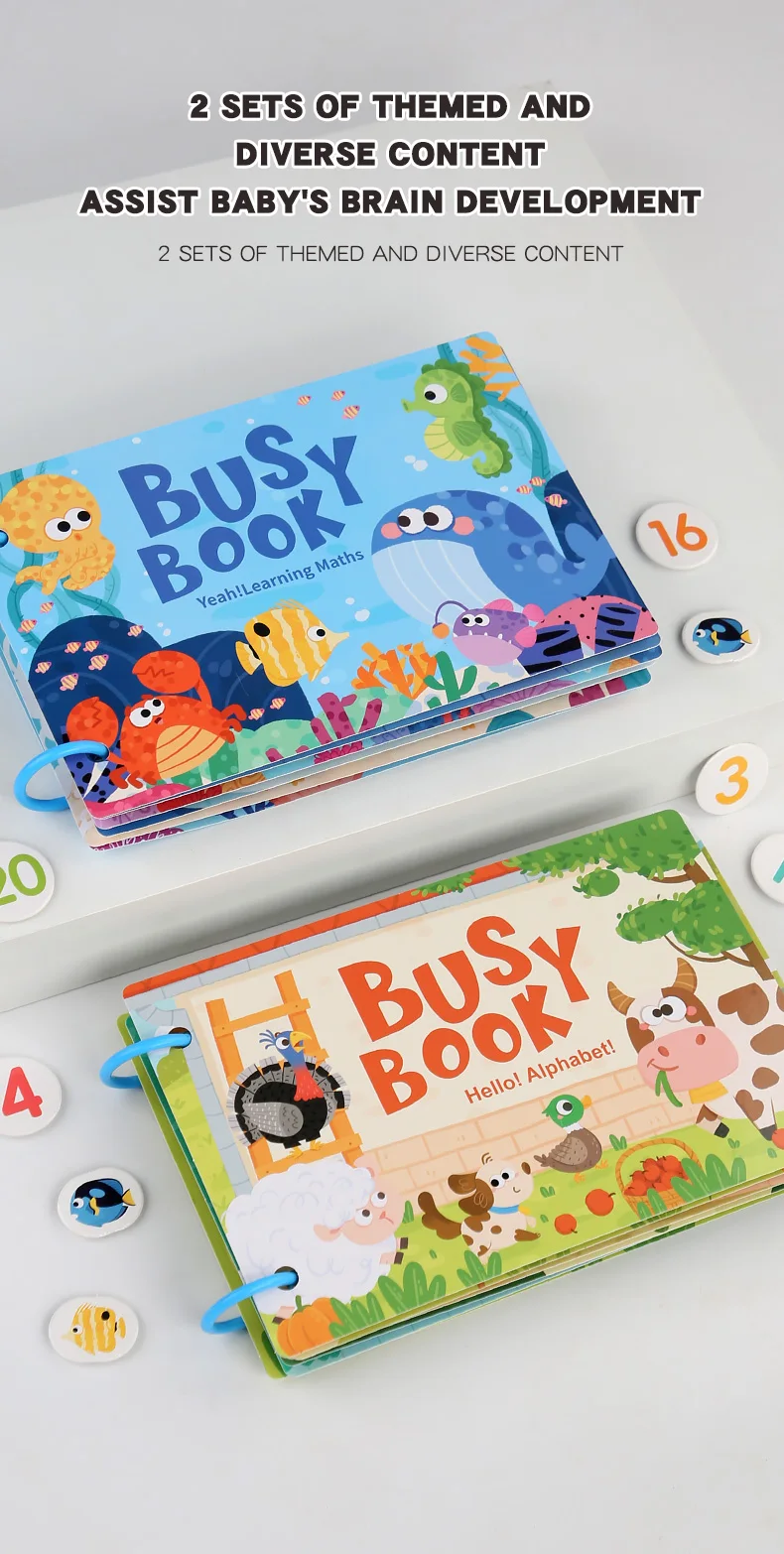 New Montessori Scene Stickers for Children DIY Hand-on Puzzle Reusable Books Cartoon Learning Cognition Toys for Kids Gift