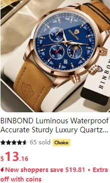 BINBOND Orginal Brand Quartz Watches For Men Luxury Luminous Stainless Steel Chronograph Men's Watch Hombre Elegante Reloj