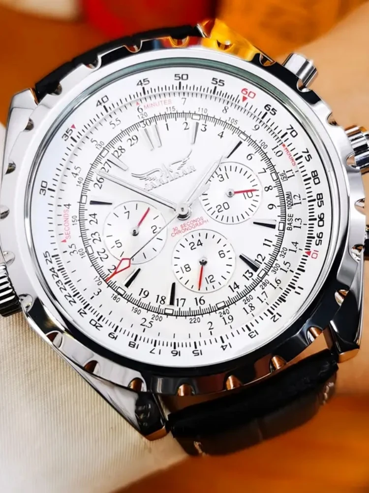 High-End Men's Watches Are a Stylish and Functionally Practical Mechanical Timepiece Made of Stainless Steel, Featuring a Hollow Design and a Large Dial. Its Attractive Appearance Makes It Suitable for Everyday Gifts, and It Requires No Batteries. It Is a Stylish, Business-Casual, Versatile, and Handsome Men's Watch with a Unique Personality.