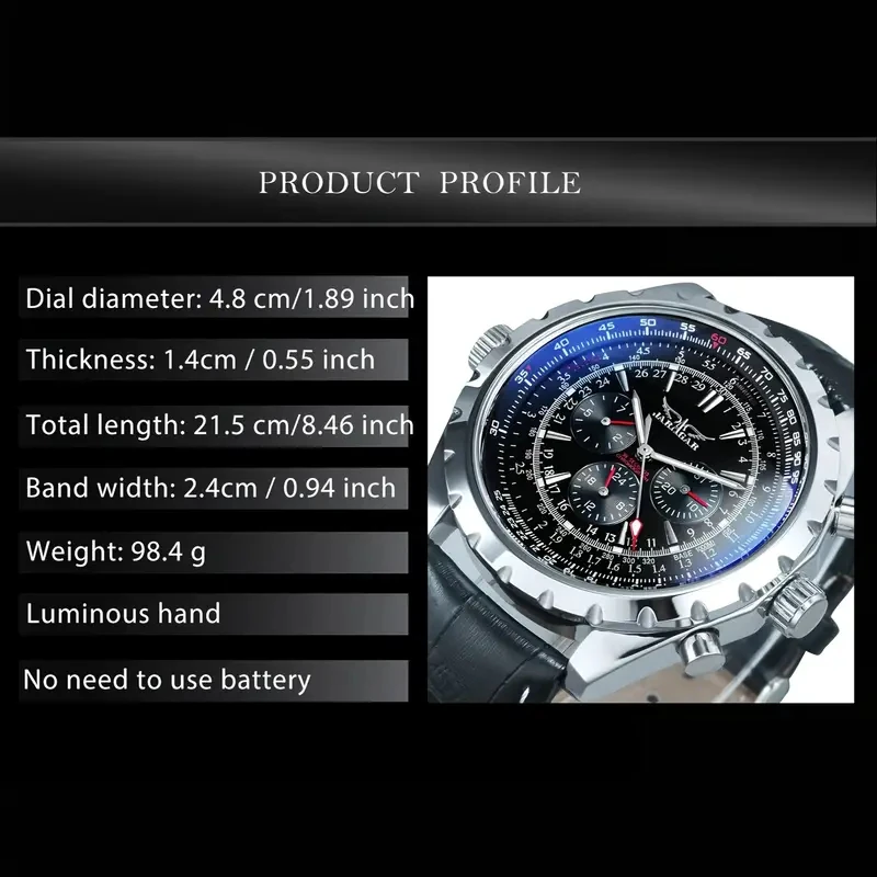 High-End Men's Watches Are a Stylish and Functionally Practical Mechanical Timepiece Made of Stainless Steel, Featuring a Hollow Design and a Large Dial. Its Attractive Appearance Makes It Suitable for Everyday Gifts, and It Requires No Batteries. It Is a Stylish, Business-Casual, Versatile, and Handsome Men's Watch with a Unique Personality.