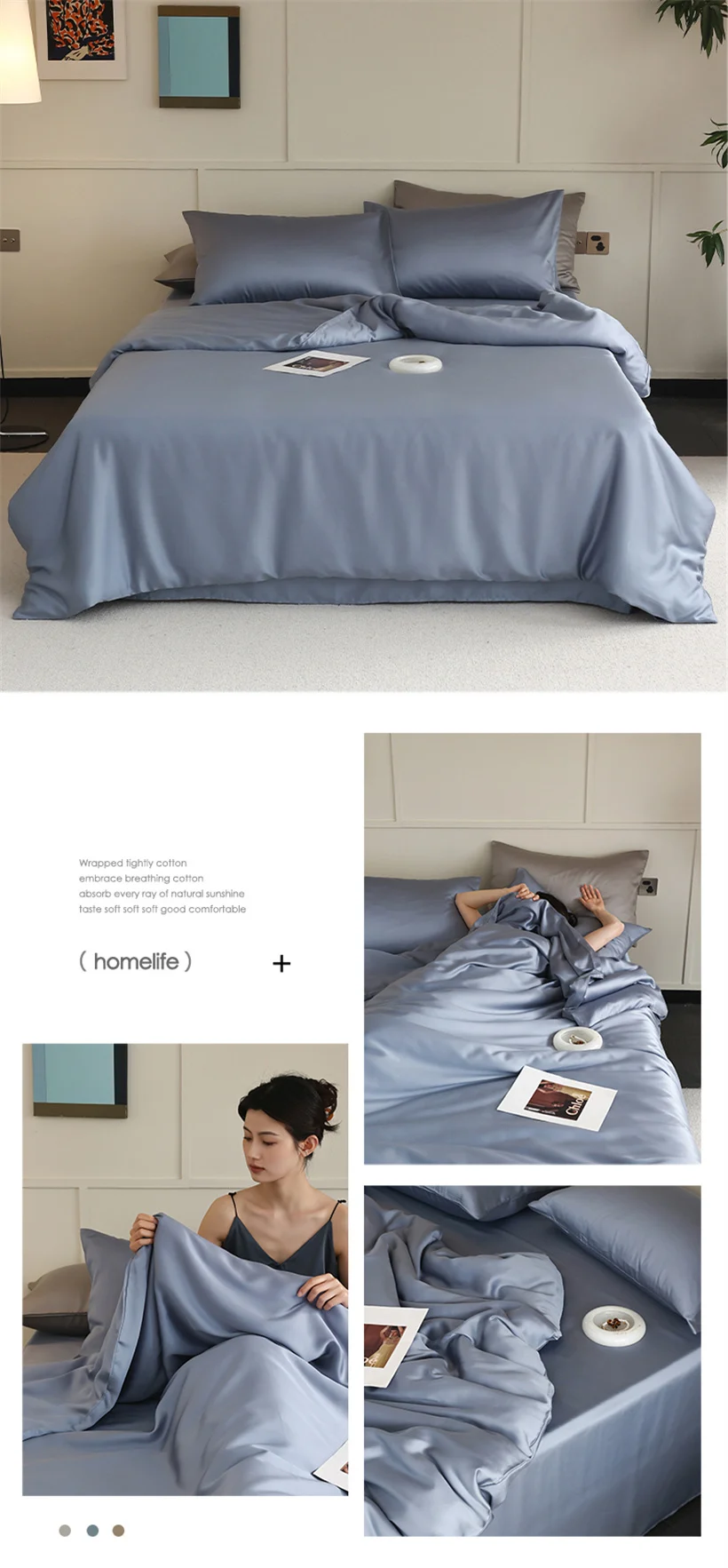 High End Mulberry Silk Duvet Cover Luxurious Double Sides 100% Silk Blanket Cover for Kids Adults 1 Piece Smooth Quilt Covers