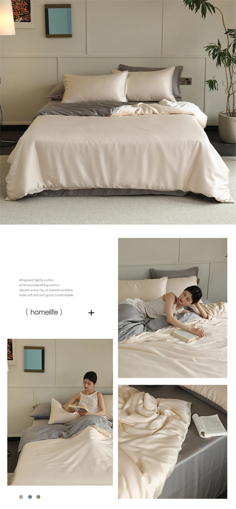 High End Mulberry Silk Duvet Cover Luxurious Double Sides 100% Silk Blanket Cover for Kids Adults 1 Piece Smooth Quilt Covers