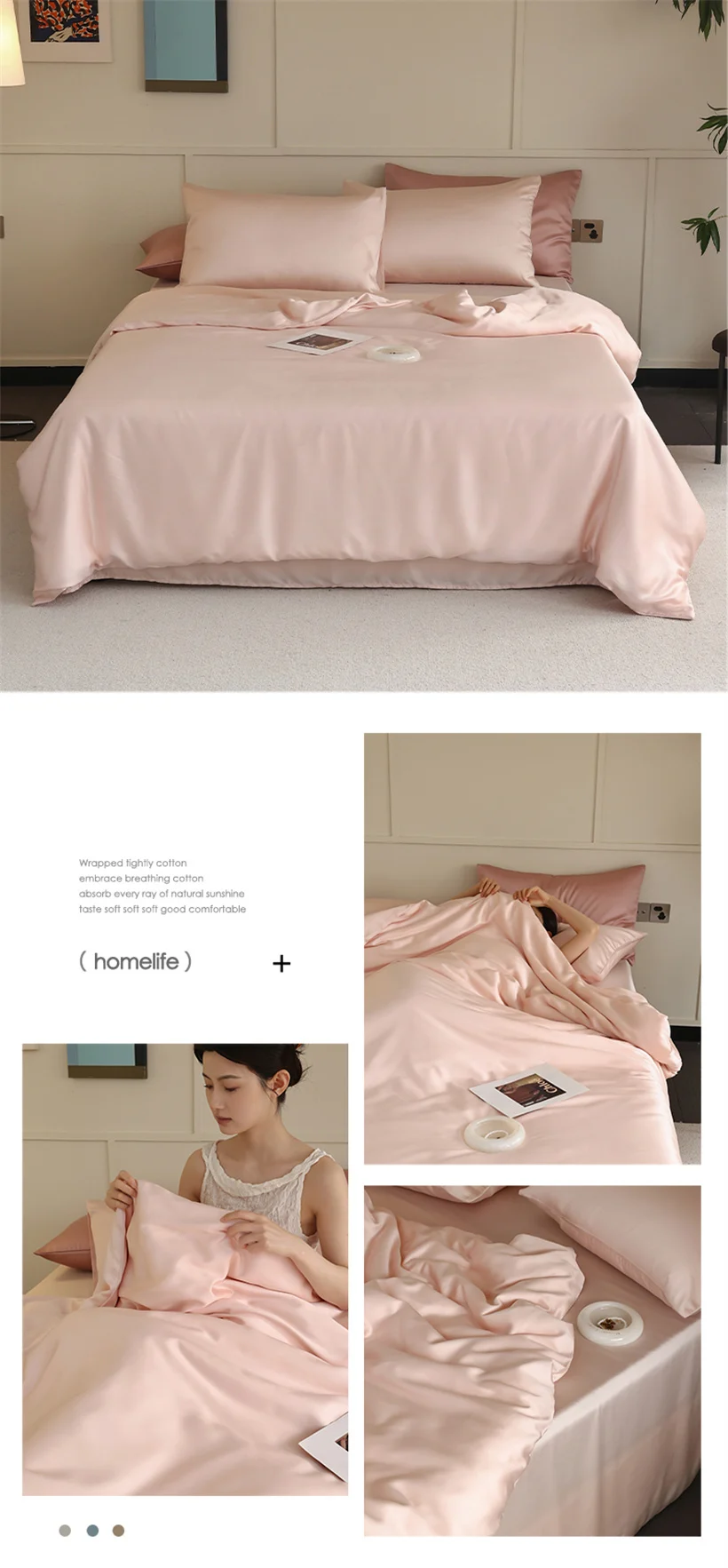 High End Mulberry Silk Duvet Cover Luxurious Double Sides 100% Silk Blanket Cover for Kids Adults 1 Piece Smooth Quilt Covers
