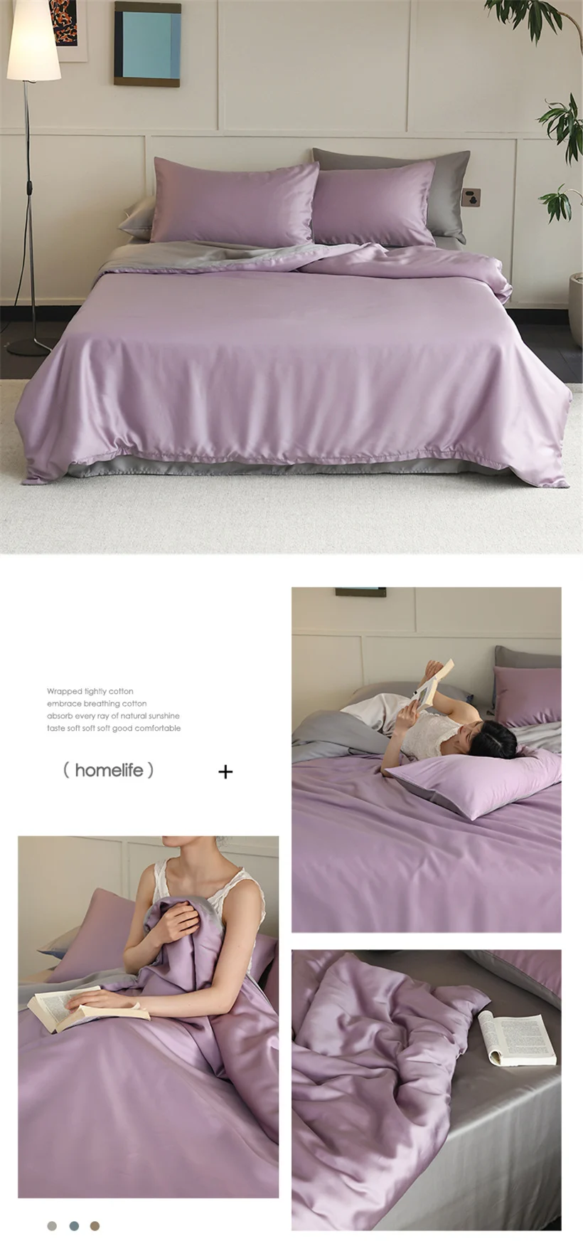 High End Mulberry Silk Duvet Cover Luxurious Double Sides 100% Silk Blanket Cover for Kids Adults 1 Piece Smooth Quilt Covers