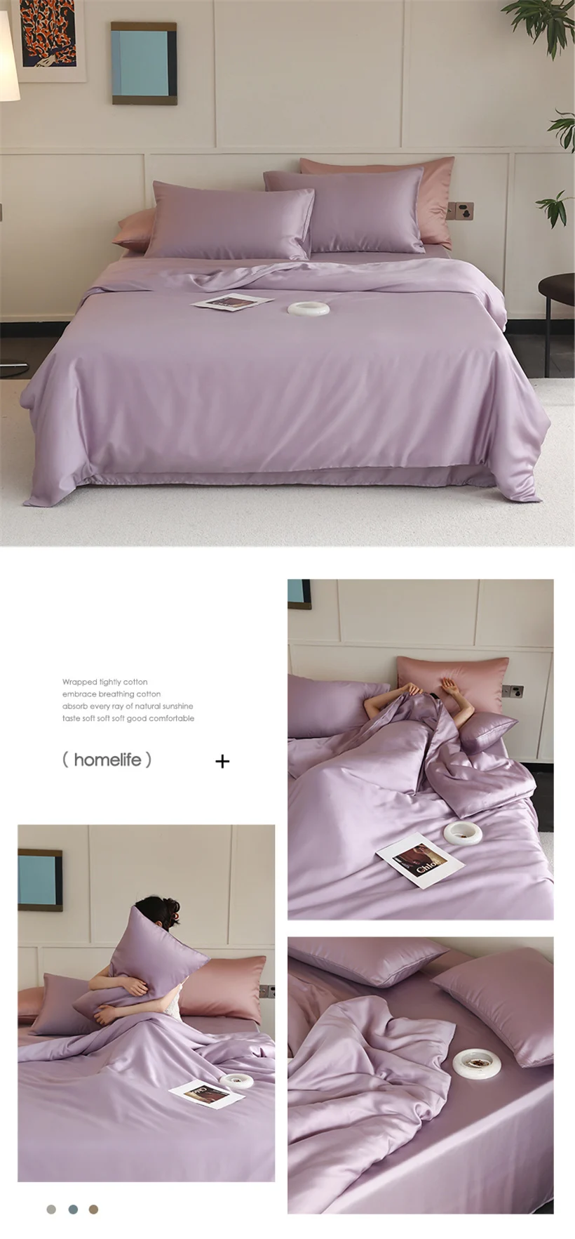 High End Mulberry Silk Duvet Cover Luxurious Double Sides 100% Silk Blanket Cover for Kids Adults 1 Piece Smooth Quilt Covers