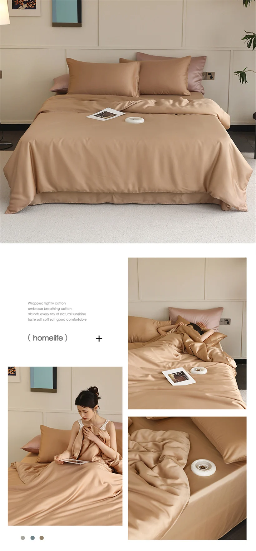 High End Mulberry Silk Duvet Cover Luxurious Double Sides 100% Silk Blanket Cover for Kids Adults 1 Piece Smooth Quilt Covers