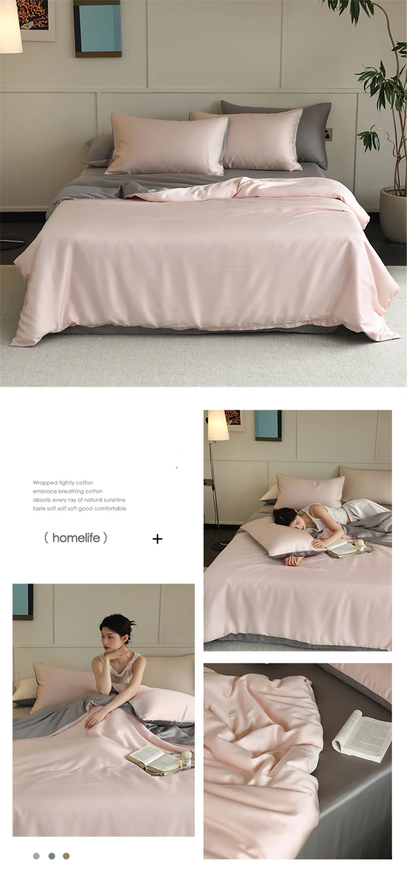 High End Mulberry Silk Duvet Cover Luxurious Double Sides 100% Silk Blanket Cover for Kids Adults 1 Piece Smooth Quilt Covers