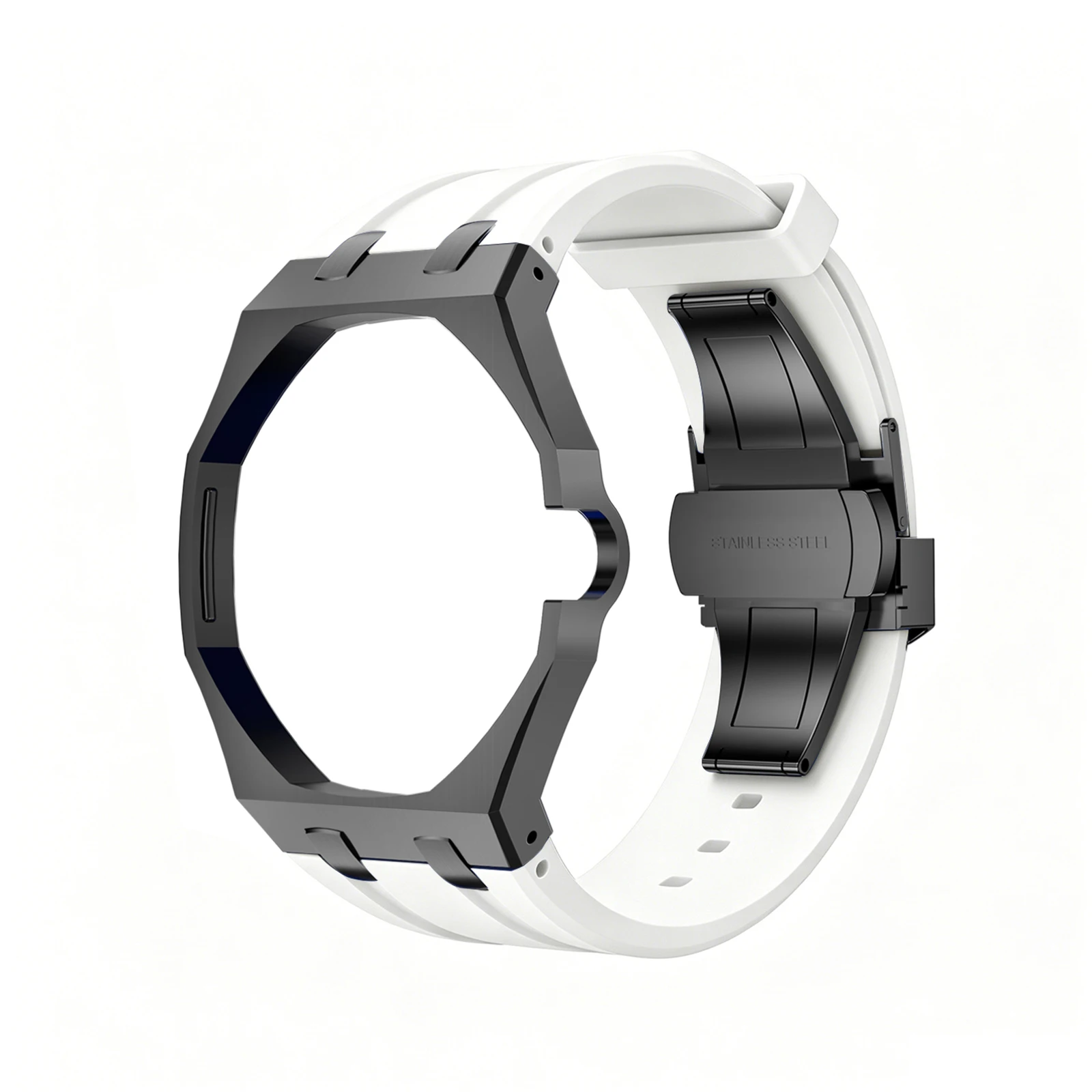 Stainless Steel Silicone Watch Straps For Swatch x AP Royal POP Integrated Strap Case Set Change to wristwatch Modification Kit