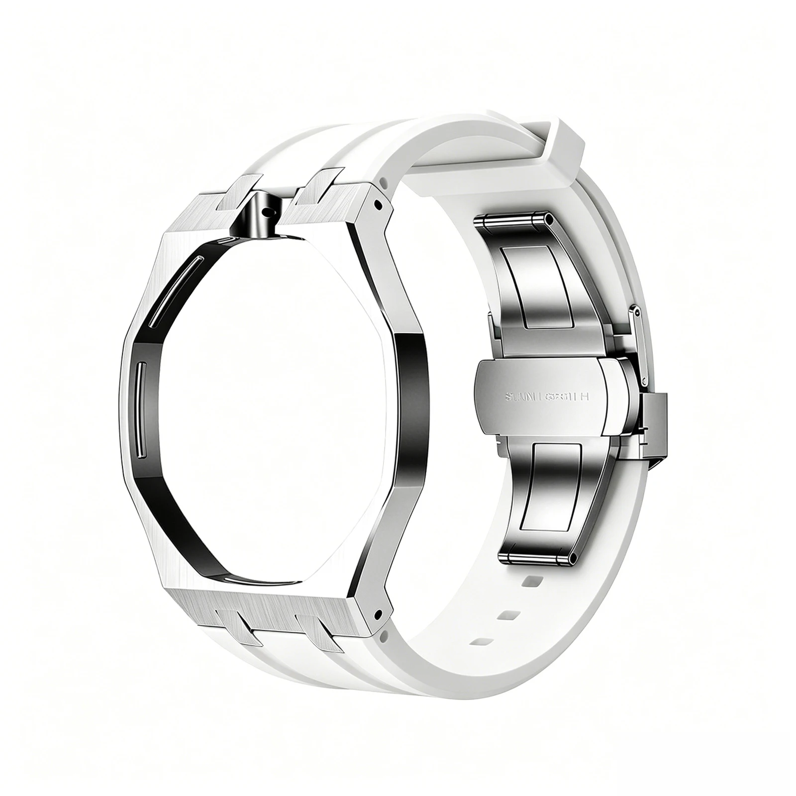 Stainless Steel Silicone Watch Straps For Swatch x AP Royal POP Integrated Strap Case Set Change to wristwatch Modification Kit