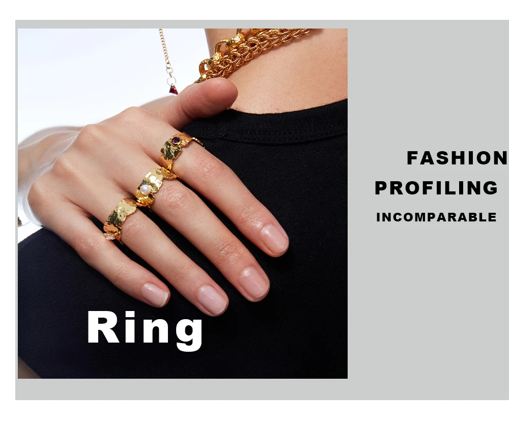 MamacitaSlay 316L Stainless Steel Zircon Star Ring 18K Gold Plated Waterproof Jewelry Women's Classic Ring High Quality Gift